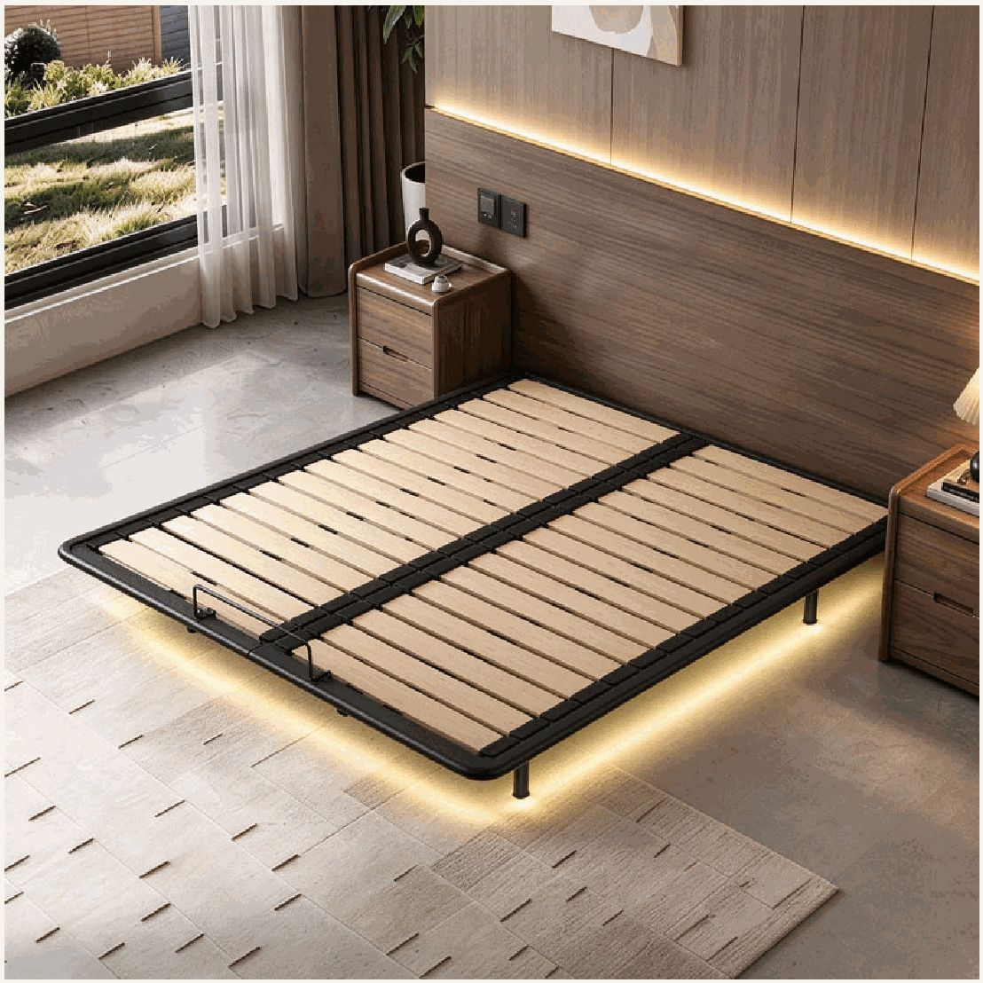 L Floating Bed Frame 1500×2000 view 3